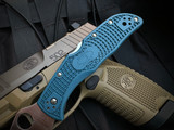 Spyderco Endela Folder Blue FRN Lightweight Body w/ K390 Full Serrated Blade (3.41") C243FSK390