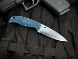 Spyderco Enuff 2 Fixed Blade Blue FRN Lightweight Scales w/ K390 Full Serrated Blade (3.95") FB31SBL2K390