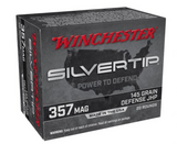 WINCHESTER SILVER TIP 145 GR JHP .357 MAGNUM AMMO 20 ROUNDS - W357ST