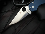 Spyderco Paramilitary 2 Folder Cobalt Blue G10 Scales w/ CPM Spy27 Plain Edge Blade (3.45") C81GPCBL2