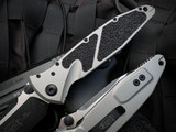 Microtech Socom Elite S/E Folder Natural Clear Anodized Aluminum Body w/ Black Plain Edge Blade (4") 160-1NC