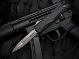 Microtech Hera II Black Aluminum Body w/ M390MK Apocalyptic Plain Edge Blade (4") 1702-10AP