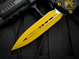 Microtech Gen III Combat Troodon D/E Black Aluminum Body w/ M390MK Yellow Plain Edge Blade/Hardware (3.8") 1142-1YWSK