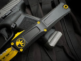 Microtech Gen III Combat Troodon D/E Black Aluminum Body w/ M390MK Yellow Hardware/Full Serrated Blade (3.8") 1142-3YWSK