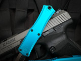 Microtech Hera II Mini Bayonet Turquoise Aluminum Body w/ Black Plain Edge Blade (2.875") 1701M-1TQ