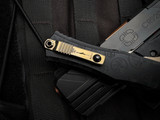 Microtech Hera II Mini Bayonet Black Claw Burst Deep Engraved Body w/ Damascus Plain Edge Blade (2.875") 1701M-16CBS