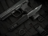 Microtech Scarab II Gen III S/E Black Tactical Aluminum Body w/ Tactical Partially Serrated Blade (3.9") 1278-2T