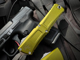 Microtech Combat Troodon gen III D/E OD Green Aluminum Body w/ Apocalyptic Plain Edge Blade (3.8") 1142-10APOD