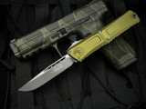 Microtech Combat Troodon gen III S/E OD Green Aluminum Body w/ Apocalyptic Plain Edge Blade (3.8") 1143-10APOD