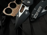 Microtech Borka Manual RAM-LOK Folder Fluted Black G10 Body w/ Black Plain Edge Blade (3.7") 169RL-1FLGTBK