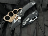 Microtech Borka Manual RAM-LOK Folder Fluted Black G10 Body w/ Black Plain Edge Blade (3.7") 169RL-1FLGTBK