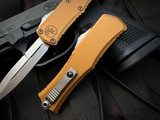 Microtech Hera II Mini Bayonet Tan Aluminum Body w/ Stonewashed Plain Edge Blade (2.875") 1701M-10TA