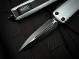Microtech UTX-85 D/E Clear Anodized Aluminum Body w/ Black Plain Edge Blade (3.1") 232-1CR