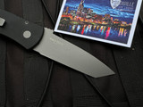 PRE-OWNED Pro-Tech Emerson CQC7 Auto Folder Black Aluminum Body w/ Blasted Hardware and Chisel Grind Tanto Blade (3.25”) E7T01