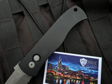 PRE-OWNED #2 Pro-Tech Emerson CQC7 Auto Folder Black Aluminum Body w/ Blasted Hardware and Chisel Grind Tanto Blade (3.25”) E7T