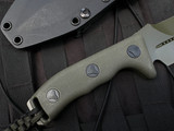 CONSIGNMENT Microtech Crosshair Fixed Blade OD Green Polymer Handle w/ D2 OD Green Plain Edge Blade (5") 101-1GR