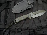 CONSIGNMENT Microtech Crosshair Fixed Blade OD Green Polymer Handle w/ D2 OD Green Plain Edge Blade (5") 101-1GR