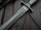 CONSIGNMENT #2 Gerber Mark II Fixed Blade Dagger Black Aluminum Handle w/ Black Partially Serrated Blade (6.5")