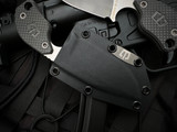 Blackside Customs Strider SLCC Fixed Blade Carbon Fiber Scales w/ Magnacut Two Tone Plain Edge (3.75")