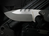 Blackside Customs Strider SLCC Fixed Blade Carbon Fiber Scales w/ Magnacut Two Tone Plain Edge (3.75")