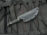 CONSIGNMENT Fixed Blade Black G10 Handles w/ Tanto Compound Grind Plain Edge Blade