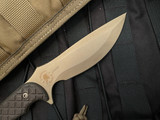 CONSIGNMENT Spartan Blades Nyx Fixed Blade Black G10 Handles w/ S35VN FDE Plain edge Blade (5.125")