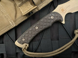 CONSIGNMENT Spartan Blades Nyx Fixed Blade Black G10 Handles w/ S35VN FDE Plain edge Blade (5.125")