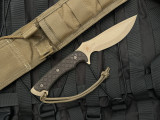 CONSIGNMENT Spartan Blades Nyx Fixed Blade Black G10 Handles w/ S35VN FDE Plain edge Blade (5.125")
