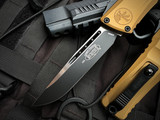 Microtech Gen III Combat Troodon S/E Tan Aluminum Body w/ M390MK Black Plain Edge Blade (3.8") 1143-1TA