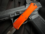 Microtech Hera II Mini Bayonet Orange Aluminum Body w/ Stonewashed Full Serrated Blade (2.875") 1701M-12OR
