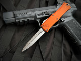 Microtech Hera II Mini Bayonet Orange Aluminum Body w/ Stonewashed Full Serrated Blade (2.875") 1701M-12OR