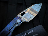 Custom Knife Factory Evo 4.0 Full Dress ZircuTi Body w/ Damasteel Plain Edge Blade (3.4")