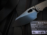 Custom Knife Factory Evo 4.0 DLC Barked Titanium Body w/ S90V DLC Plain Edge Blade (3.4")