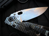 Strider SmF Folder Gunner Grip/Flamed Titanium Body w/ CMP20CV Stonewashed Plain Edge Blade (3.9")