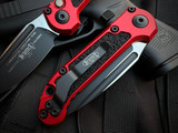 Microtech Gen III LUDT S/E Auto Folder Red Aluminum Body w/ M390MK Black Plain Edge Blade (3.5") 1135-1RD