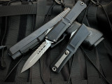 Microtech Combat Troodon D/E Black Aluminum Body w/ M390MK Apocalyptic Partially Serrated Blade (3.8") 1142-11AP
