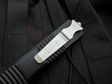 PRE-OWNED Microtech Combat Troodon D/E Gen II Black Aluminum Body w/ Satin Partially Serrated Blade (3.8") 142-5