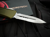Microtech Gen III Combat Troodon D/E OD Green Aluminum Body w/ M390MK Stonewashed Partially Serrated Blade (3.8") 1142-11OD