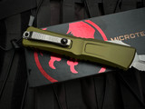 Microtech Gen III Combat Troodon D/E OD Green Aluminum Body w/ M390MK Stonewashed Partially Serrated Blade (3.8") 1142-11OD
