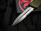 Microtech Gen III Combat Troodon D/E OD Green Aluminum Body w/ M390MK Stonewashed Partially Serrated Blade (3.8") 1142-11OD