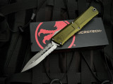 Microtech Gen III Combat Troodon D/E OD Green Aluminum Body w/ M390MK Stonewashed Partially Serrated Blade (3.8") 1142-11OD
