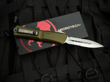 Microtech Gen III Combat Troodon D/E OD Green Aluminum Body w/ M390MK Stonewashed Partially Serrated Blade (3.8") 1142-11OD
