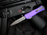 Microtech Hera II Mini D/E Purple Aluminum Body w/ M390MK Apocalyptic Plain Edge Blade (2.875") 1702M-10APPU