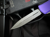 Microtech Hera II Mini D/E Purple Aluminum Body w/ M390MK Apocalyptic Plain Edge Blade (2.875") 1702M-10APPU