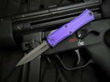 Microtech Hera II Mini D/E Purple Aluminum Body w/ M390MK Apocalyptic Plain Edge Blade (2.875") 1702M-10APPU