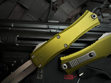 Microtech Hera II Mini D/E OD Green Aluminum Body w/ M390MK Stonewashed Plain Edge Blade (2.875") 1702M-10OD