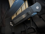 Pro-Tech Tactical Response 3 Auto Folder Black Aluminum Fish Scale Body w/ Magnacut Black Plain Edge Blade (3.5") TR-3 X1 MC