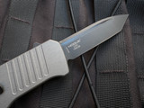 CONSIGNMENT HK Mini Incursion OTF Grey Aluminum Body w/ 154CM Black Tanto Plain Edge Blade (1.95") 54042