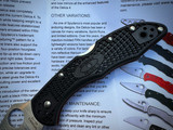 Spyderco Delica Thin Red Line Black FRN Body w/ VG-10 Satin Partially Serrated Blade (2.9") C11FPSBKRD