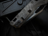 Microtech MSI S/E RAM-LOK Folder Fluted Carbon Fiber Body w/ M390MK DLC Black Plain Edge Blade (3.75") 210-1DLCTFLCFS